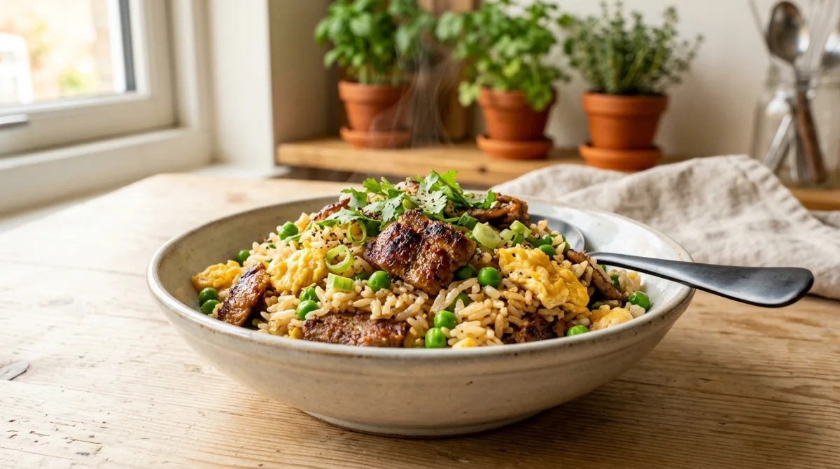 recette avec viande kebab et riz