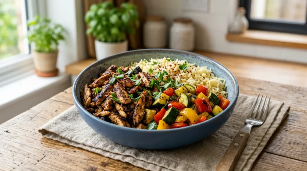 recette avec viande kebab et riz