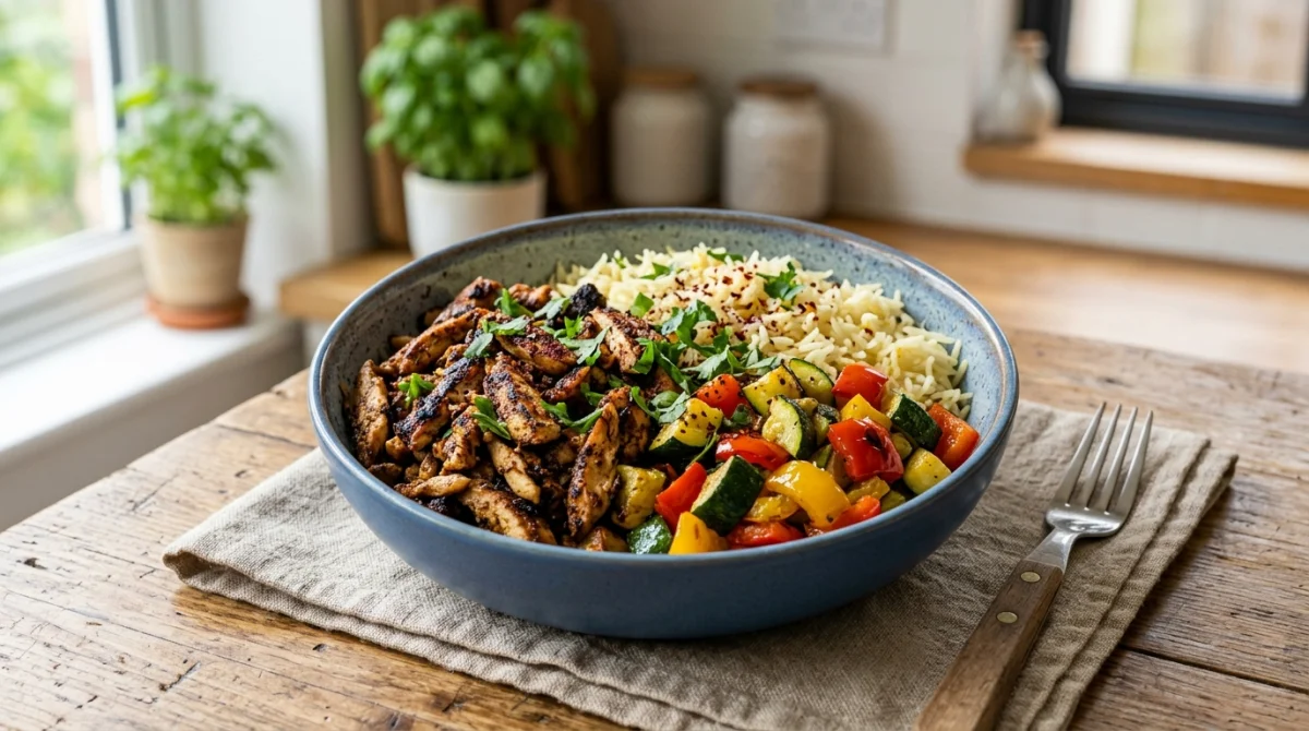 recette avec viande kebab et riz